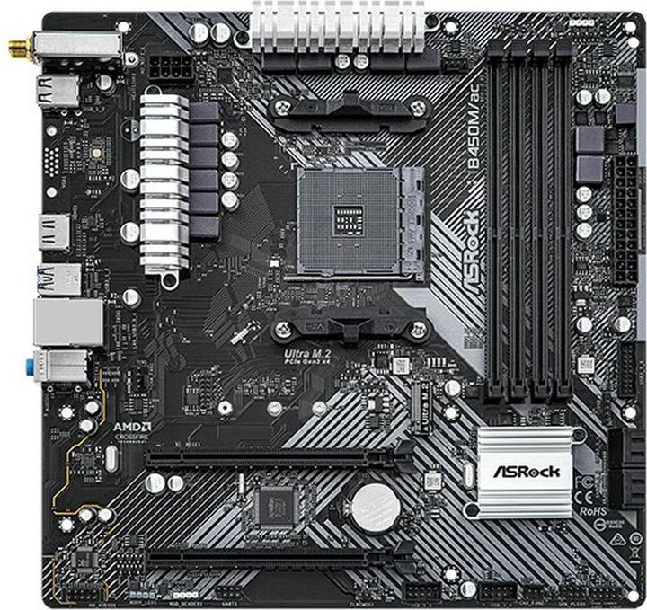Actual product image AsRock Mainboard B450M/AC R2.0 (AM4, AMD B450, mATX)