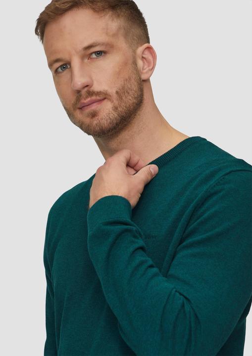 Produktbild S.Oliver Strickpullover Strickpullover mit Logo-Stickerei (3XL)