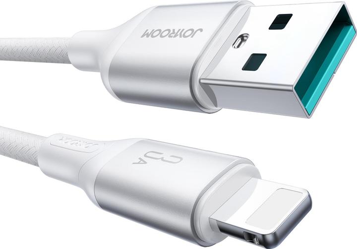 Image du produit Joyroom Flash Series Fast Charging USB-A to Lightning Cable 3A, 1m - White (1 m, 18 W)
