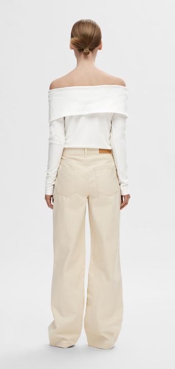 Actual product image Selected Femme Long Sleeve Off Shoulder Top (L)