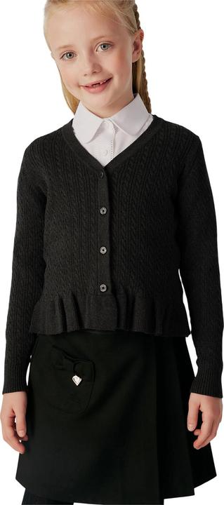 Produktbild Clarks Strickjacke Mädchen Rüschen Mit Zopfmuster Schule (134)