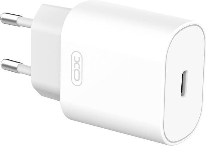 Actual product image xO L91 Wall Charger, USB-C, 25W + USB-C to Lightning Cable (White) (25 W)