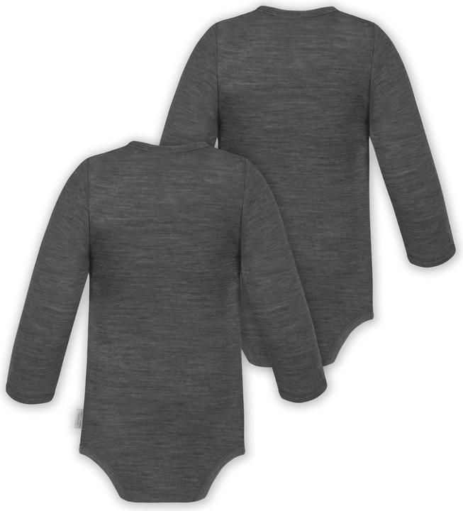 Produktbild Normani 2er Pack Doppelpack Baby-Body Merino Wickelbody Bodysuit Langarm - 9343 (44)