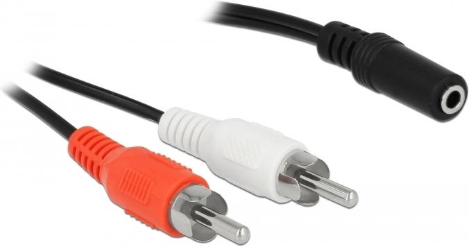 Image du produit Delock 2 x Cinch - prise 3,5 mm (0.20 m, Câbles Cinch)