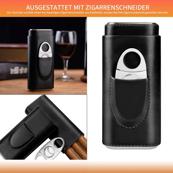 No Name Zigarrenetui mit Edelstahl-Zigarrenschneider (3)