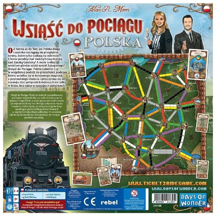 Actual product image Rebel Dodatek do gry Wsiąść do Pociągu: Kolekcja Map 6.5 - Polska (Polish)