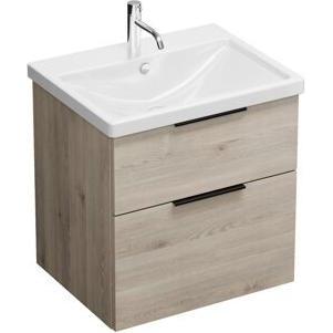 burgbad, Badmöbelset, Eqio Keramik-Waschtisch inklusive Waschtischunterschrank, Breite 630 mm