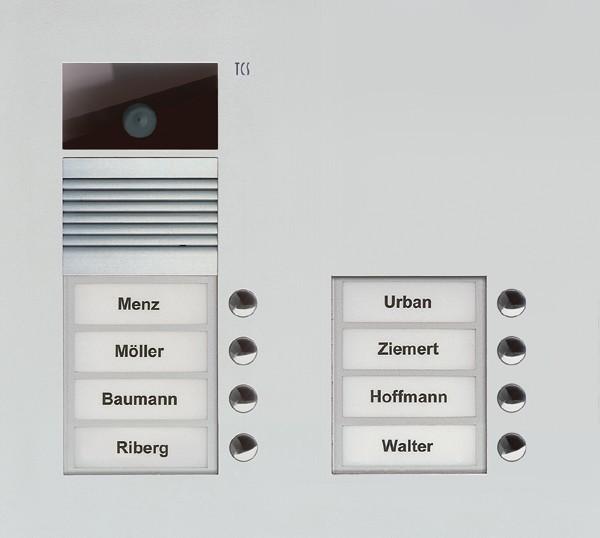 Produktbild TCS AVU15080-0010 Video color AuÃenstation 8 Tasten 2-spalti