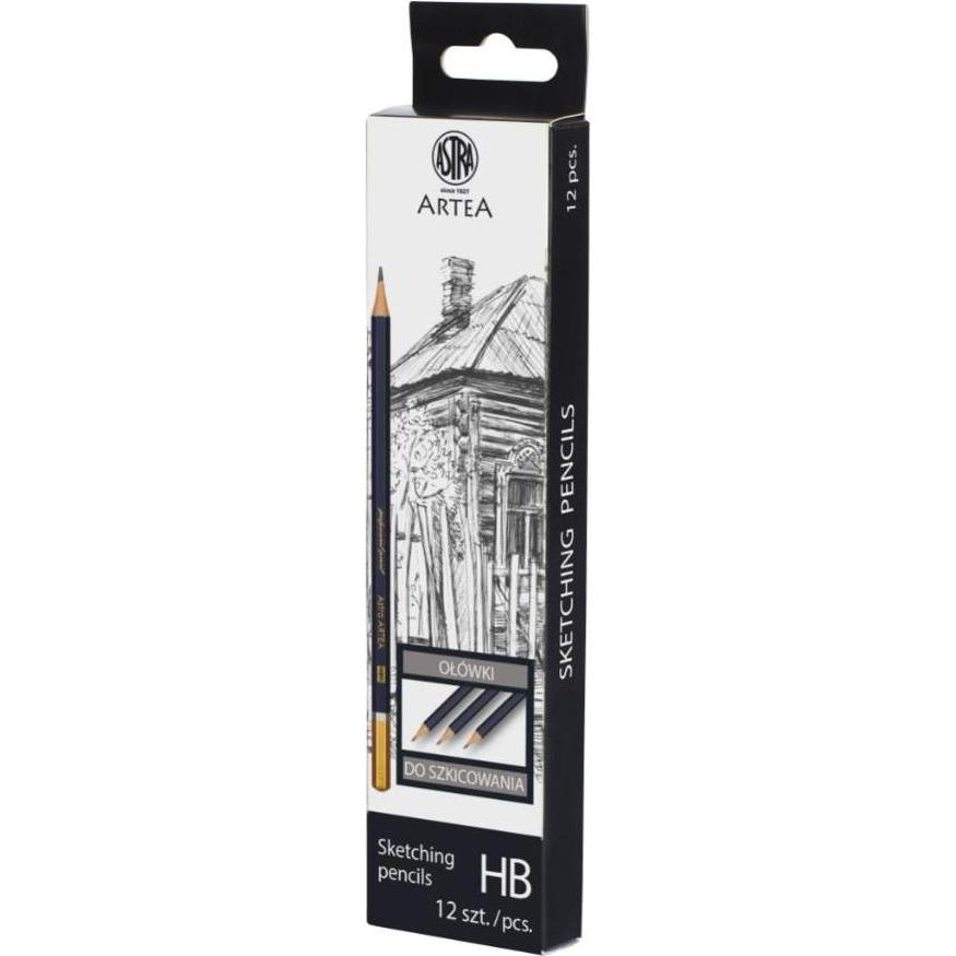 Astra, Matite, HB Artea Box Skizzierstift (12 Stück) (HB, 12x)