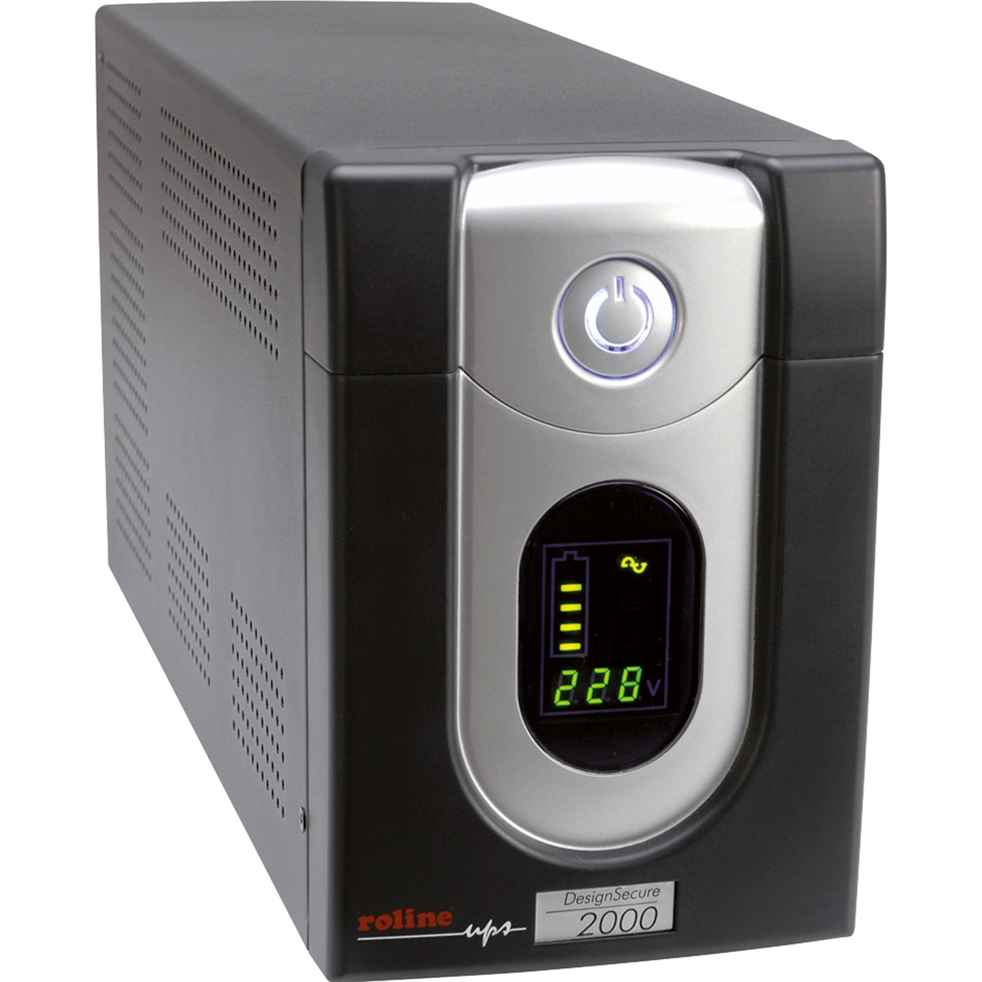Roline DesignSecure 2000 (2000 VA, 1200 W, Interattivo linea UPS), UPS