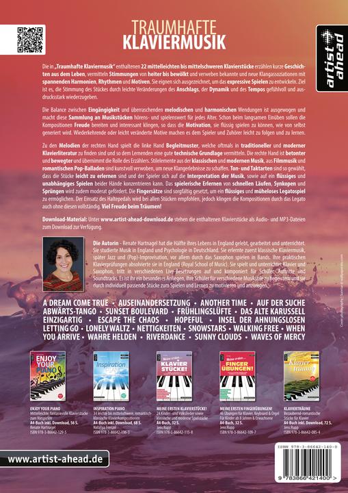 Produktbild Traumhafte Klaviermusik (Deutsch, artist ahead|Renate Hartnagel, Renate Hartnagel, 2020)