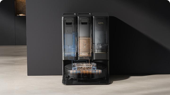 Produktbild Mova V50 Ultra Complete schwarz / Roboterstaubsauger / 6400 mAh / 240000 Pa / 0,3l / LiDAR (24000 Pa, Wischpads (rotierend))