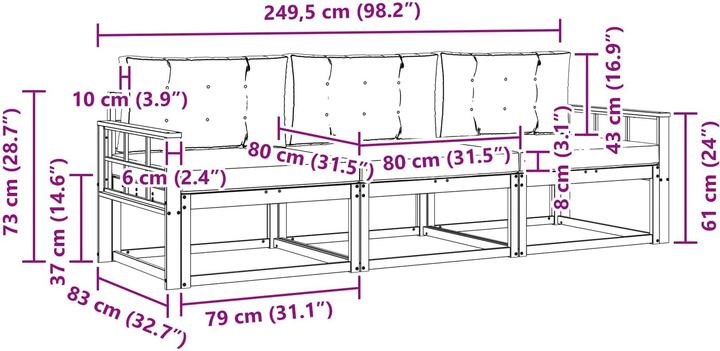 Produktbild vidaXL Outdoor-Sofagarnitur