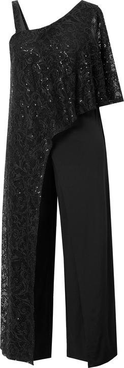 Produktbild Ulla Popken Jumpsuit, Spitzen-Überwurf, weites Bein, Pailletten (50, 52)