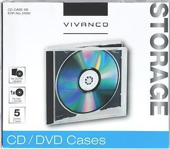 Immagine prodotto Vivanco CD Jewel Case 5 Pack
