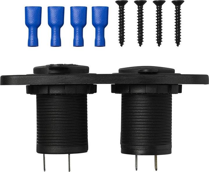 Actual product image ProPlus Installation kit: socket DIN + USB double socket 2x2100mA in blister
