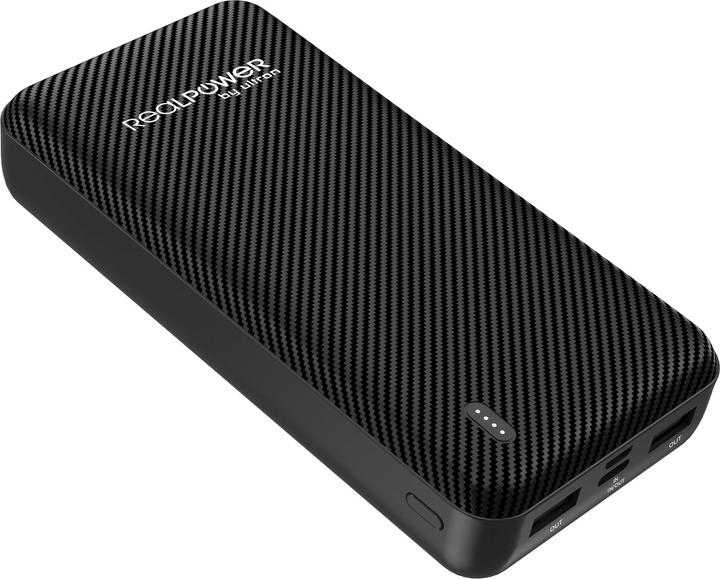 RealPower Powerbank PB-20000 SE 20.000 mAh (20000 mAh, 10 W, 74 Wh)