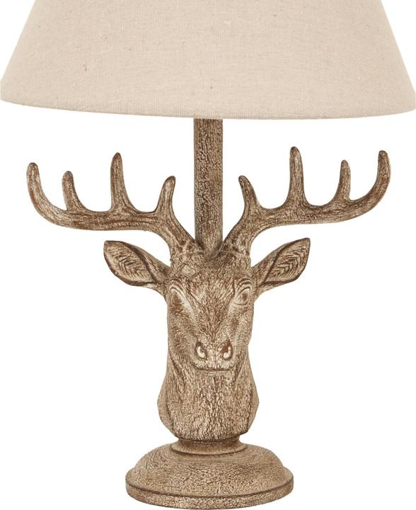 Produktbild Hill Interiors Hirschkopf Tischlampe Leinen
