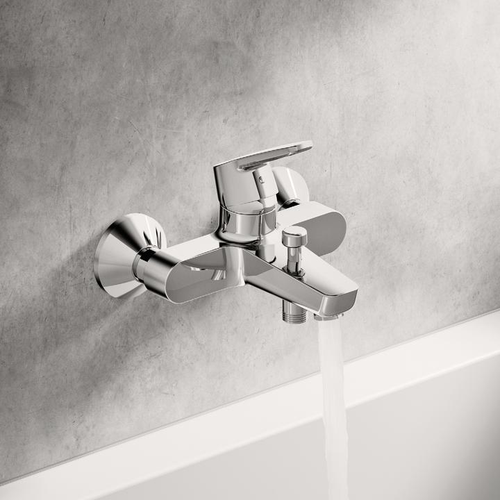 Image du produit Hansa Armaturen GmbH Mitigeur de bain à levier Hansapolo nouveau montage mural chromé