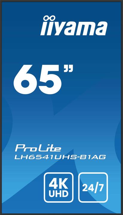 Actual product image iiyama 164.0cm(65") LH6541UHS-B1AG 16:9 3xHDMI+USB IPS (Speditionsversand) (3840 x 2160 Pixels, 64.50")