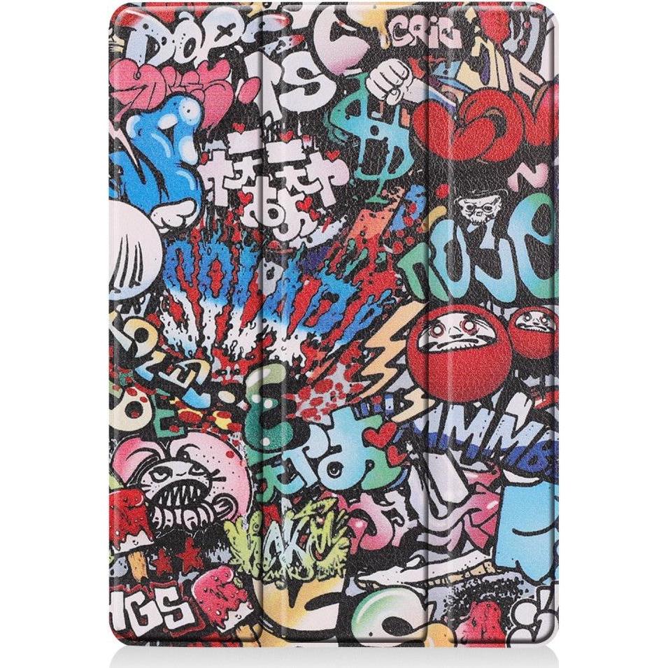 Cover-Discount Tri-fold Smart Case Comics (iPad 2019 (7. Gen)), Tablet Hülle, Mehrfarbig