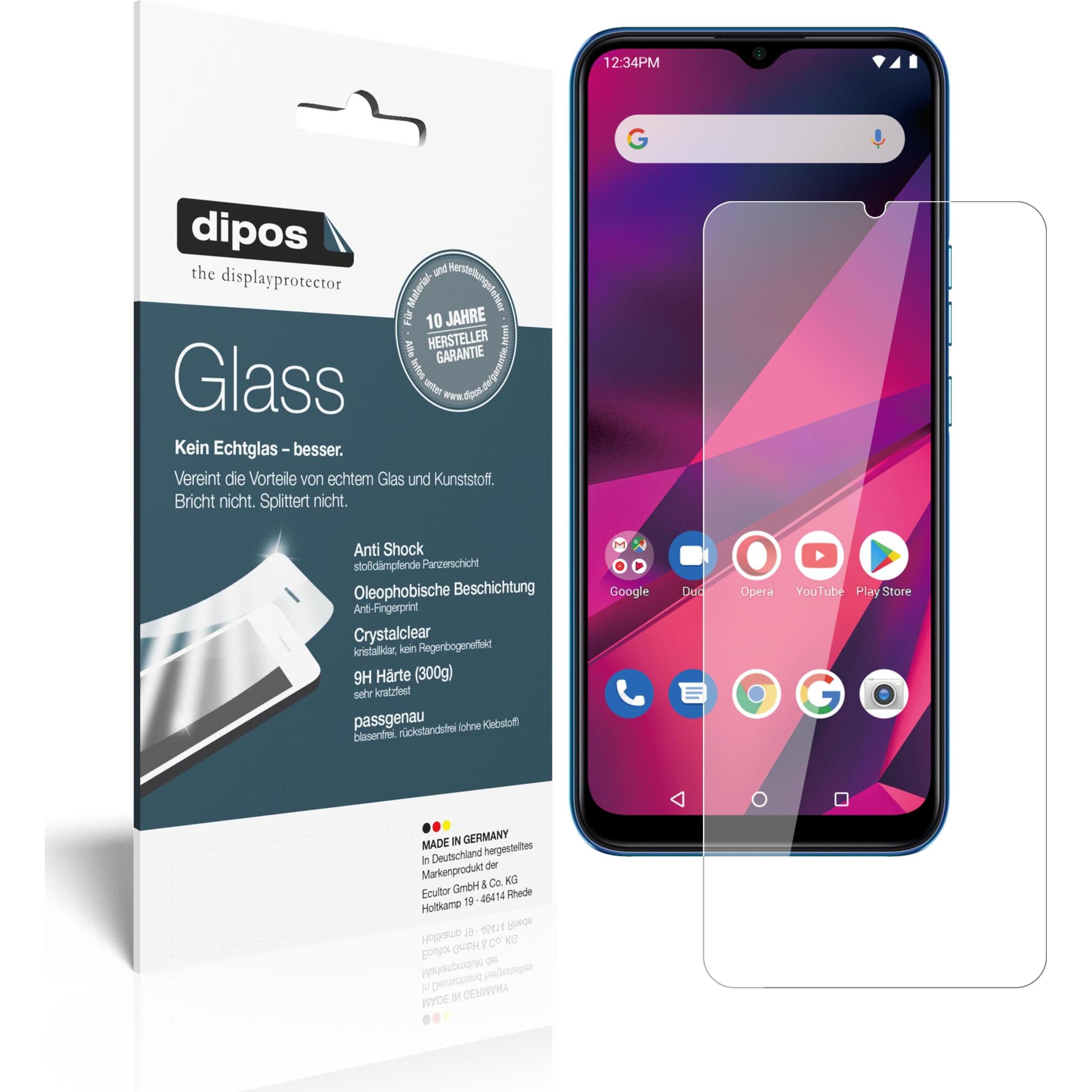 Dipos Displayschutz Anti-Shock (2 Stück, Blu g90), Smartphone Schutzfolie, Transparent