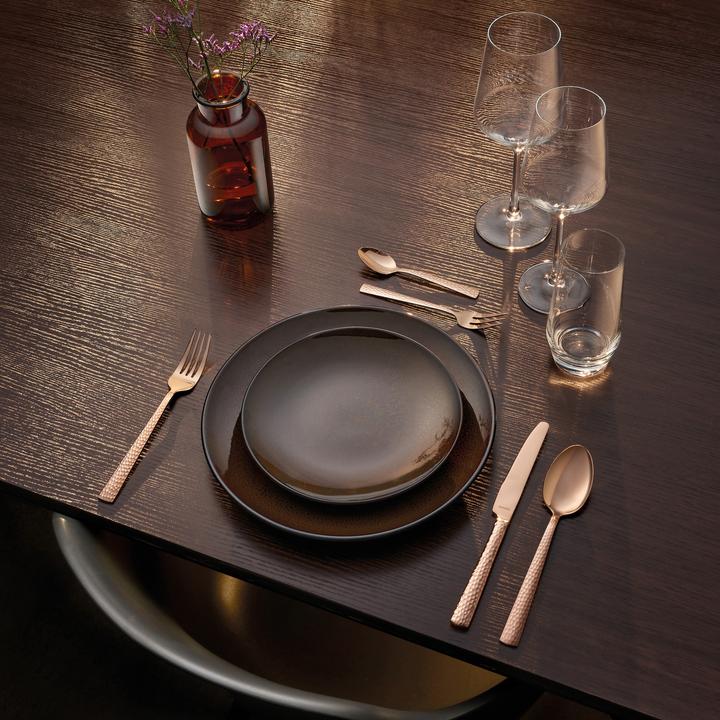 Immagine prodotto Amefa Set di posate 24 pezzi martellate PVD rosé 3319 Felicity (24 Pezzo/i, Set di posate)