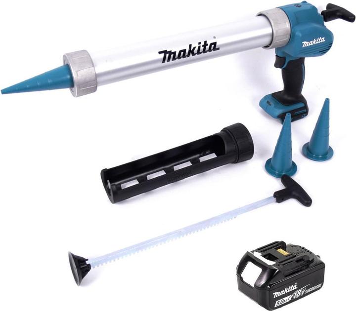 Immagine prodotto Makita DCG 180 T1X Pistola a cartuccia a batteria 18 V + 1x batteria 5,0 Ah - senza caricatore