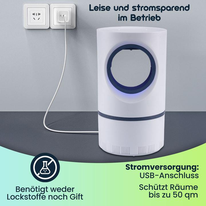 Actual product image Casativo Insektenvernichter mit UV-Licht & starker Saugfunktion, 5 W, weiss