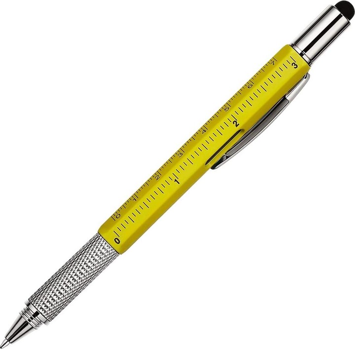 Actual product image Mikamax 6 In 1 Multitool Pen Yellow (6 Functions)