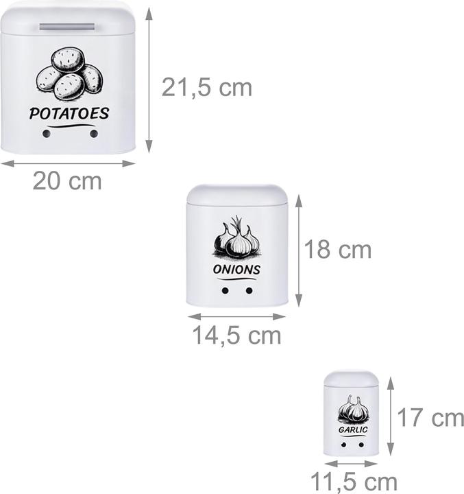 Productafbeelding Relaxdays 3x Kartoffel-Aufbewahrungsbox