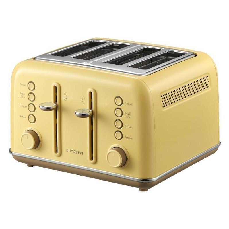Buydeem Toster 4 Slice Toaster, model DT640E, color Mellow Yellow, EU (DT640E-MY/EU)