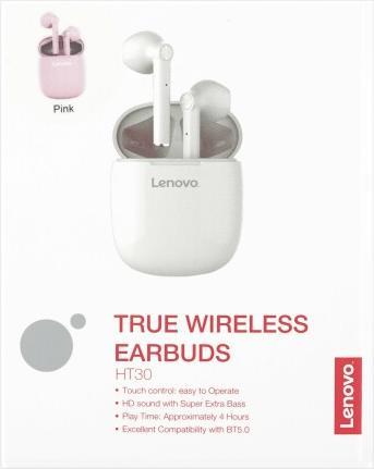 Image du produit Lenovo Auricolari Bluetooth 5.0 Ipx5 Water Resistant Ht30 Rosa (25 h, Sans fil)