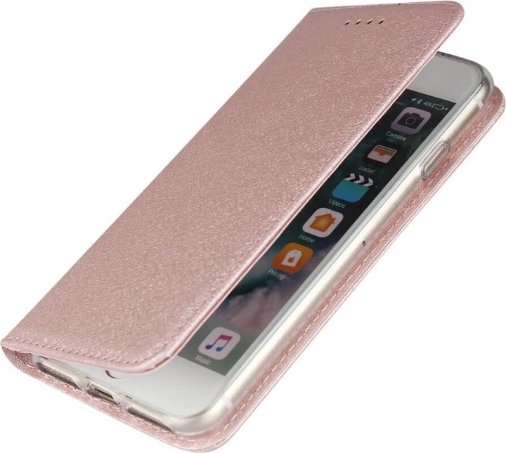 Produktbild Cover-Discount iPhone SE / 8 / 7 - Silk Texture Flip Case rosa (Apple iPhone 7, Apple iPhone 8)