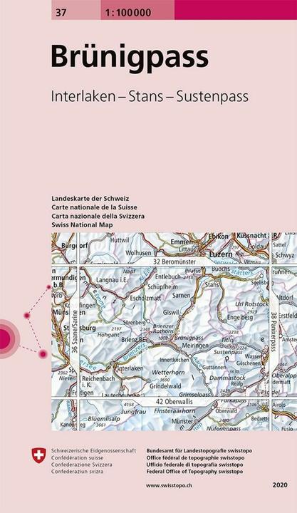 Immagine prodotto Mappa 37 Passo del Brünig 1:100.000