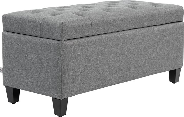 Produktbild Homcom Sitzbank Polyester, Schaumstoff Hellgrau (40 cm)