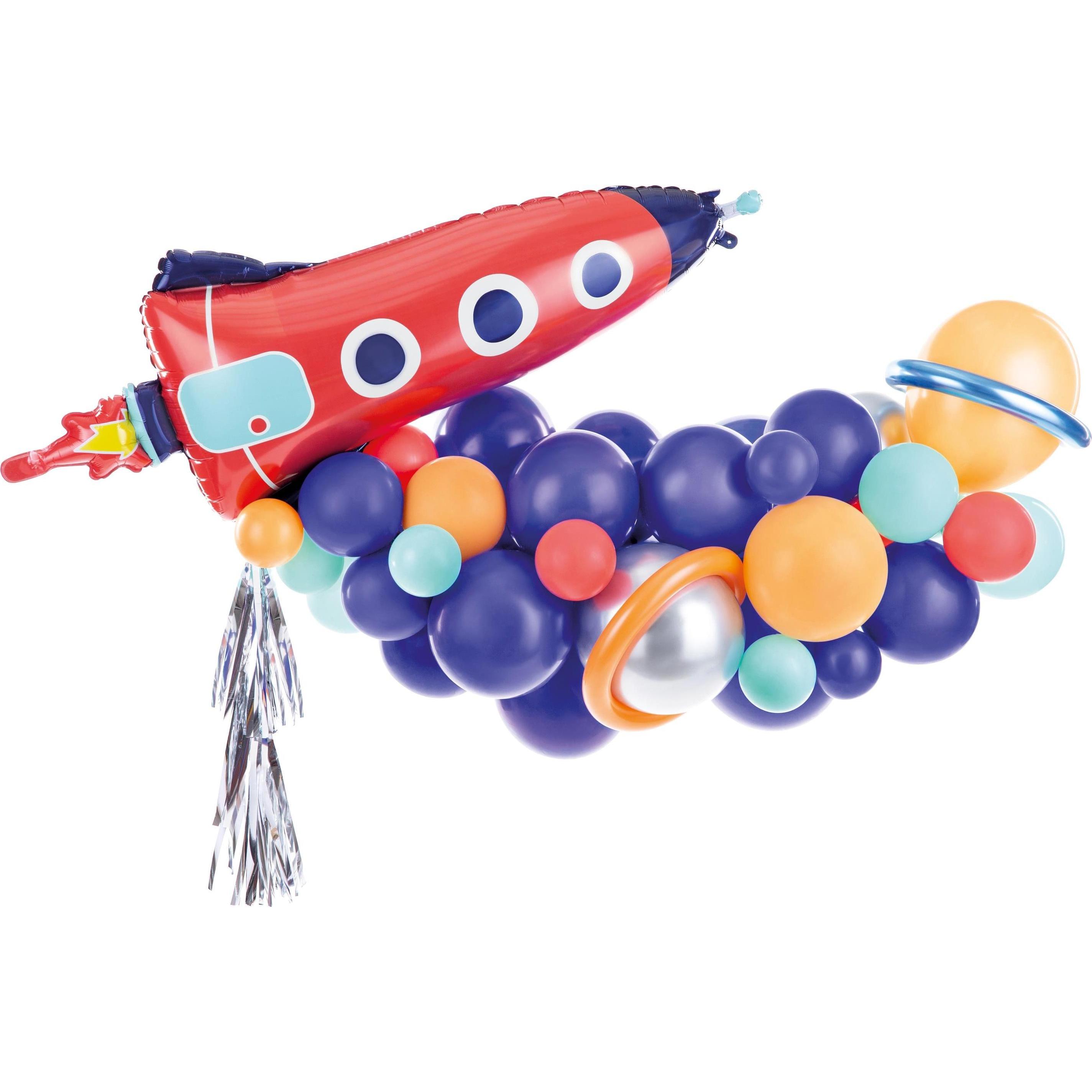 Partydeco Luftballon Rakete Mehrfarbig, 154 x 130 cm, 15-teilig