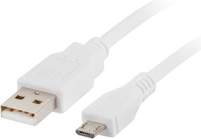 Lanberg CA-USBM-10CC-0018-W USB Kabel 1,8 m 2.0 Micro-USB B USB A Weiss (1.80 m, USB 2.0)