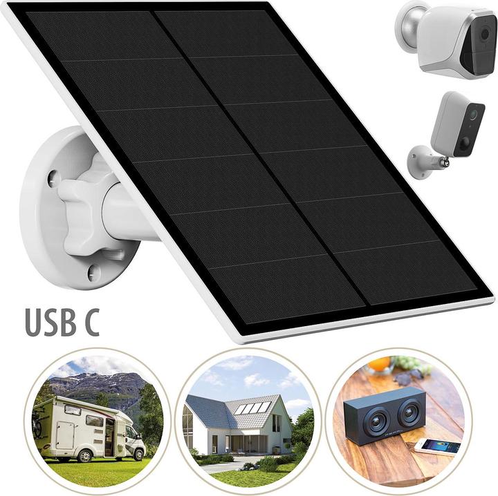 Image du produit 7links Caméra de surveillance à batterie Pan-Tilt avec Full HD, WLAN & App + 5W solaire