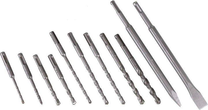 Produktbild Bosch Professional Zubehör 11-tlg. Meissel- und Hammerbohrer-Set SDS plus-3, 5–12 mm (5, 6, 8, 10, 12 mm)