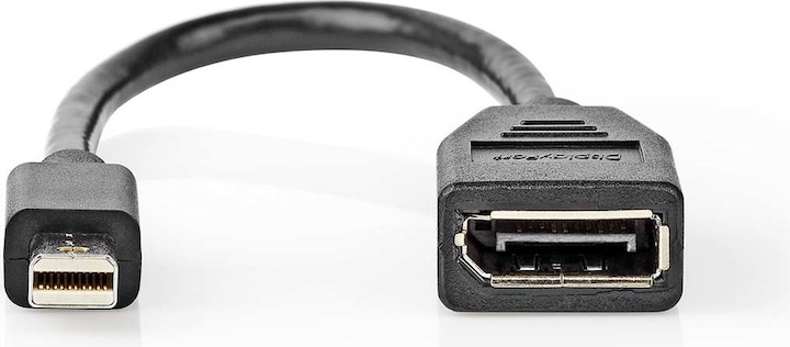 Immagine prodotto Nedis Cavo Mini DisplayPort DisplayPort 1.4 Mini DisplayPort Maschio DisplayPort Femmina 48 Gbps Nichel (0.20 m, DisplayPort)
