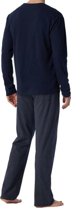 Actual product image Schiesser langer Pyjama Schlafanzug natürlich 100% Baumwolle | auch Übergrössen (L)
