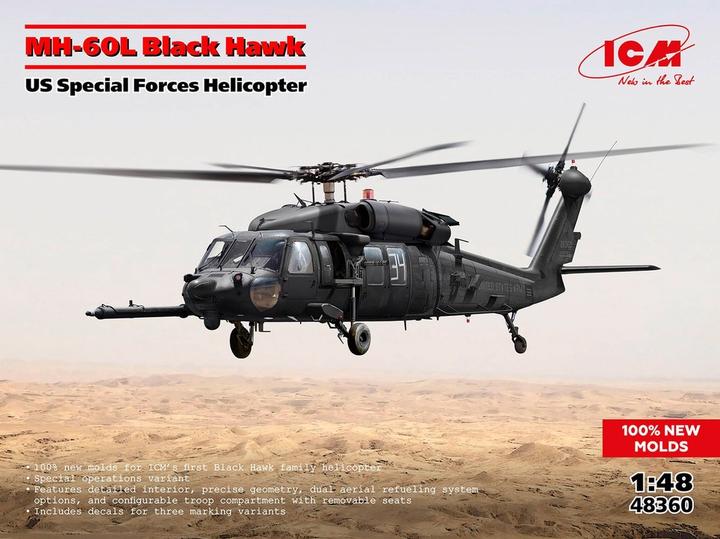Immagine prodotto ICM MH-60L Black Hawk, elicottero delle forze speciali americane (100% nuovi stampi)