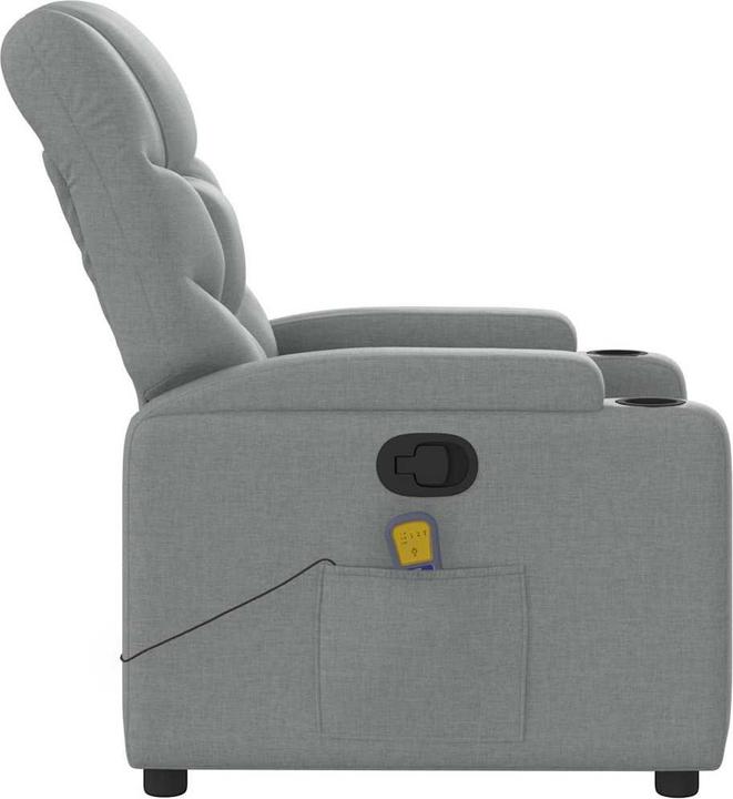 Immagine prodotto vidaXL Sedia da massaggio in tessuto grigio chiaro,Colore: Grigio chiaro,Materiale: Tessuto