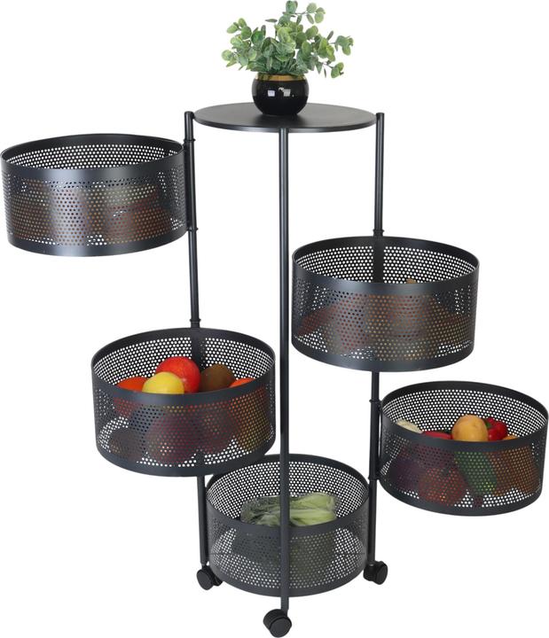 Produktbild Relaxdays Küchenwagen mit drehbaren Fächern