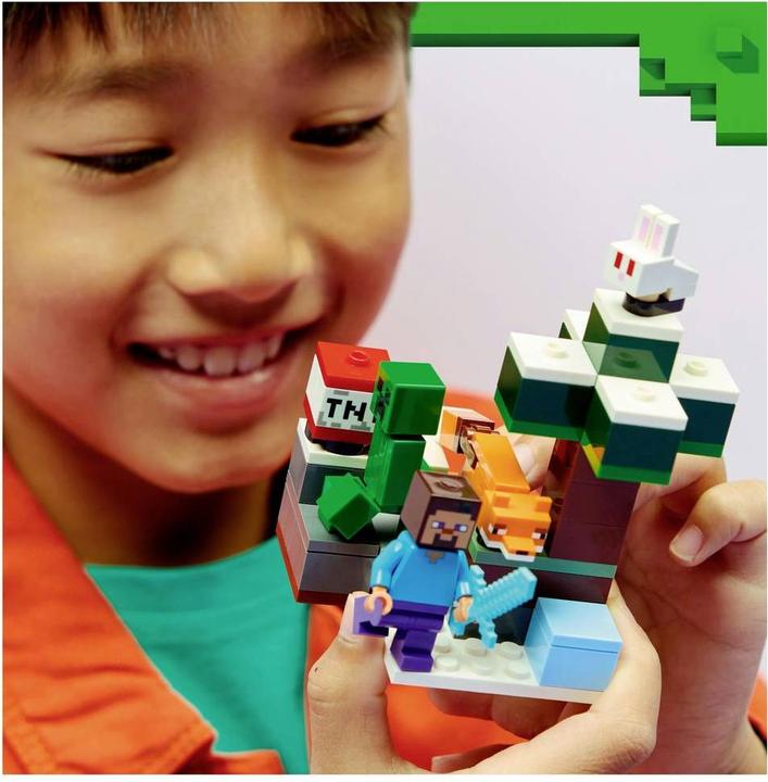 Immagine prodotto LEGO Minecraft Steves Abenteuer in der Taiga (21583) (21583, LEGO Minecraft)