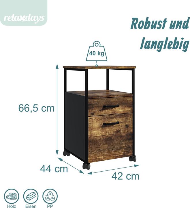 Produktbild Relaxdays Rollcontainer (44 x 44 x 66.50 cm)