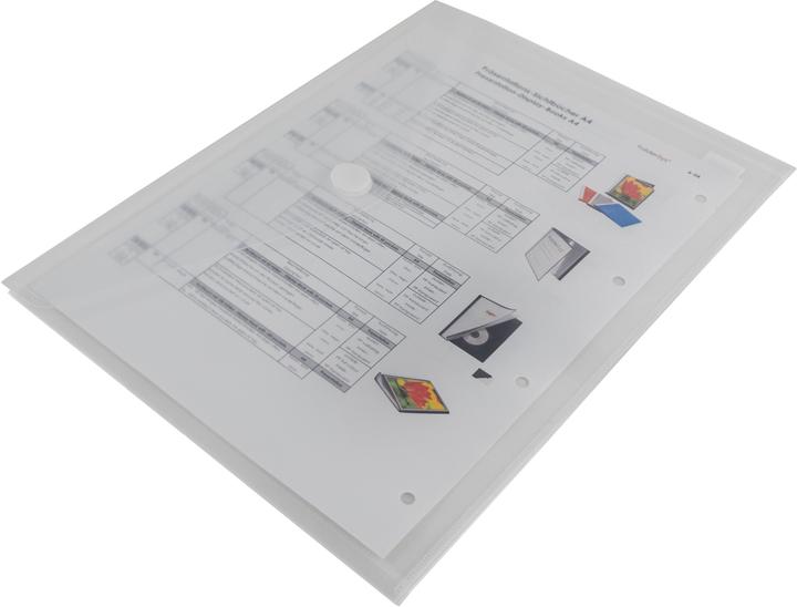 Actual product image Foldersys A4 double flap pocket 2 compartments flap transparent clear (A4, 1x)