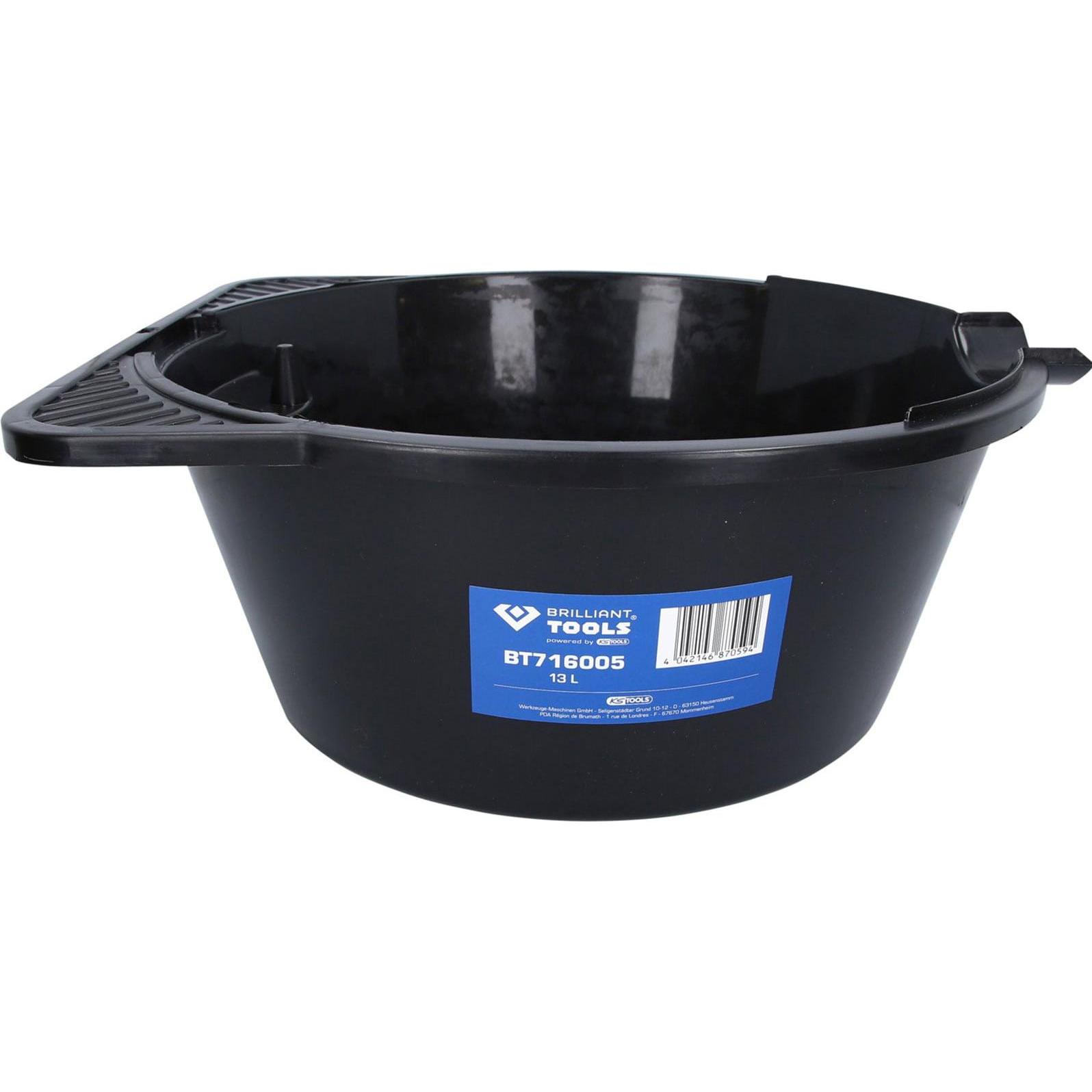 Brilliant Tools, Utensili Autofficina, Vaschetta Di Raccolta Dell'olio / Vaschetta Multiuso, 13 Litri