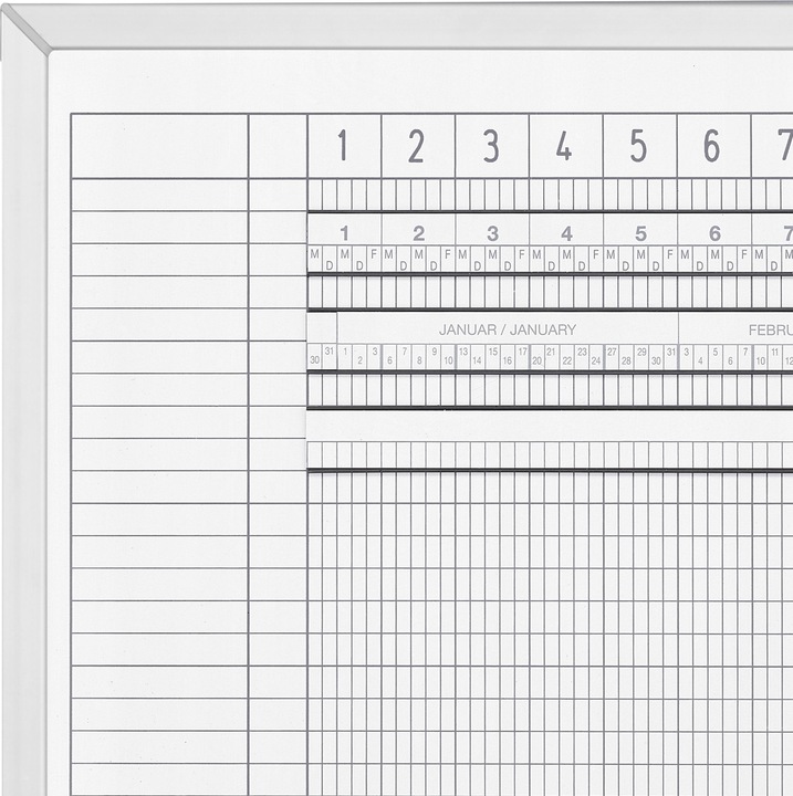 Produktbild Magnetoplan Aktivitäten- & Urlaubsplaner, 5-Tage-Woche (150 x 45 cm)